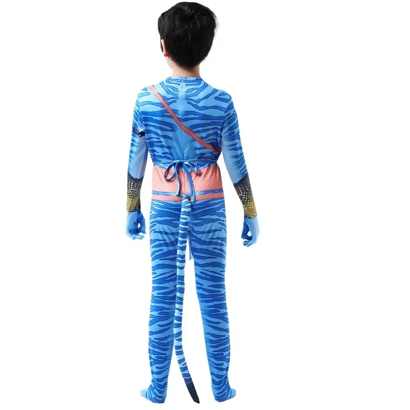 Neuer Avatar 2 Cosplay Kostüm Film Jake Sully Neytiri Bodysuit Anzug Zentai Overalls Halloween Kostüm für Frauen Männer Mädchen Kinder