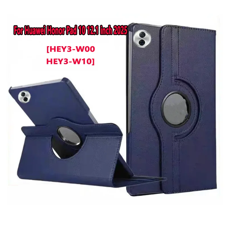 

Для Huawei Honor Pad 10 12,1 2025 вращающаяся на 360 градусов откидная подставка из искусственной кожи Smar Cover Funda HEY3-W00/HEY3-W10 12,1-дюймовый корпус планшета