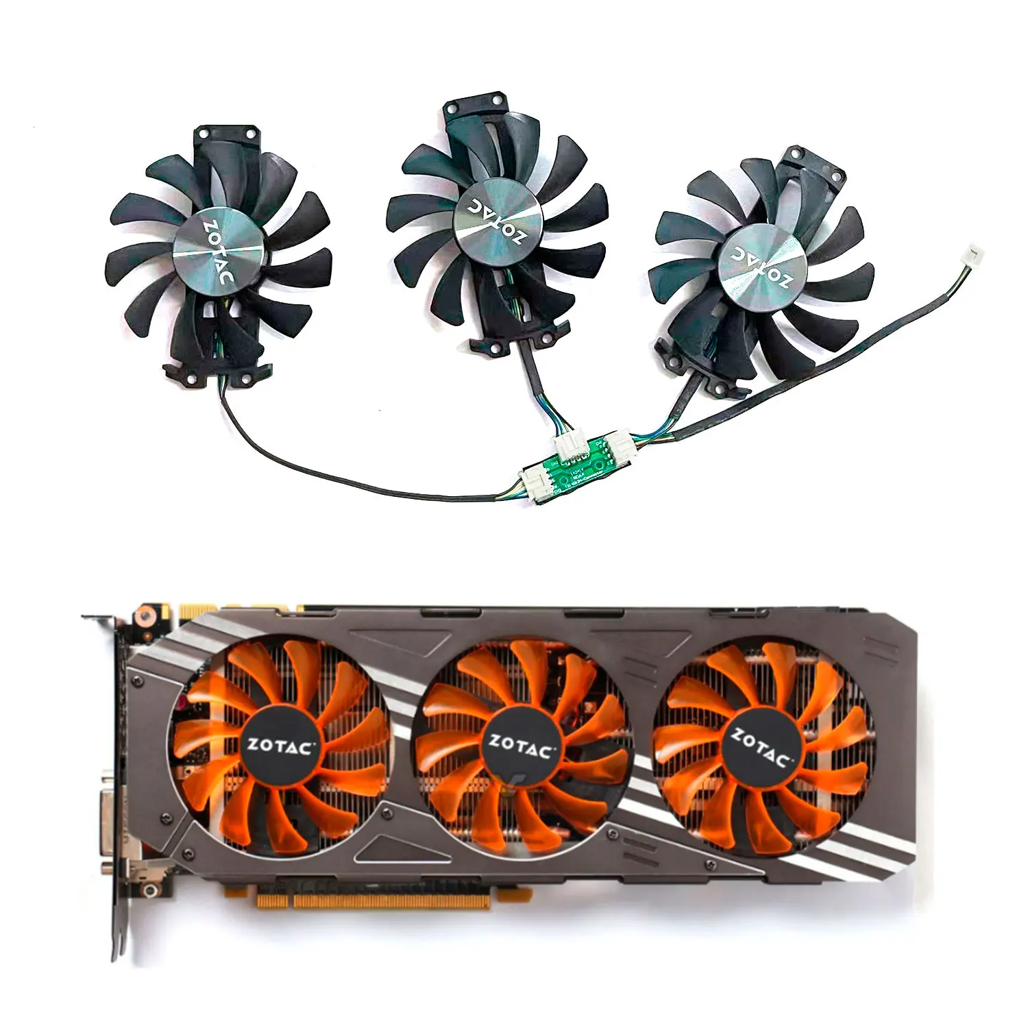 

75mm 4Pin APISTEK GA81S2U 12V 0.38A 83x16mm Hole GTX 980 GPU Fan For ZOTAC GTX 980-4GD5 AMP HA Graphics Card Cooler Cooling Fan