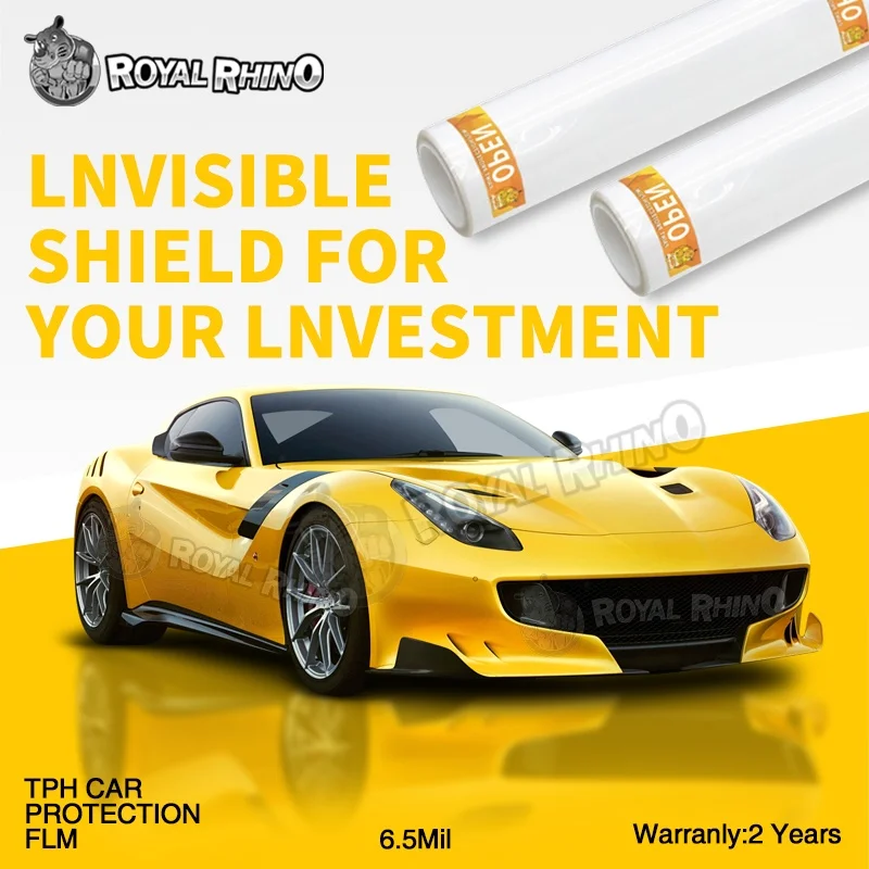 

Royal Rhino Automotive Paint Protection Film PPF Gloss Transparent Thermoplastic Hydrocarbon TPH 1.52m*15m 6.5 Mil