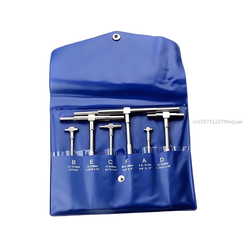 8-150Mm Inner Diameter Retractable Gauge Adjustable Inner Diameter Gauge Round Head Aperture Measuring Tool Plug Gauge 6pcs Set