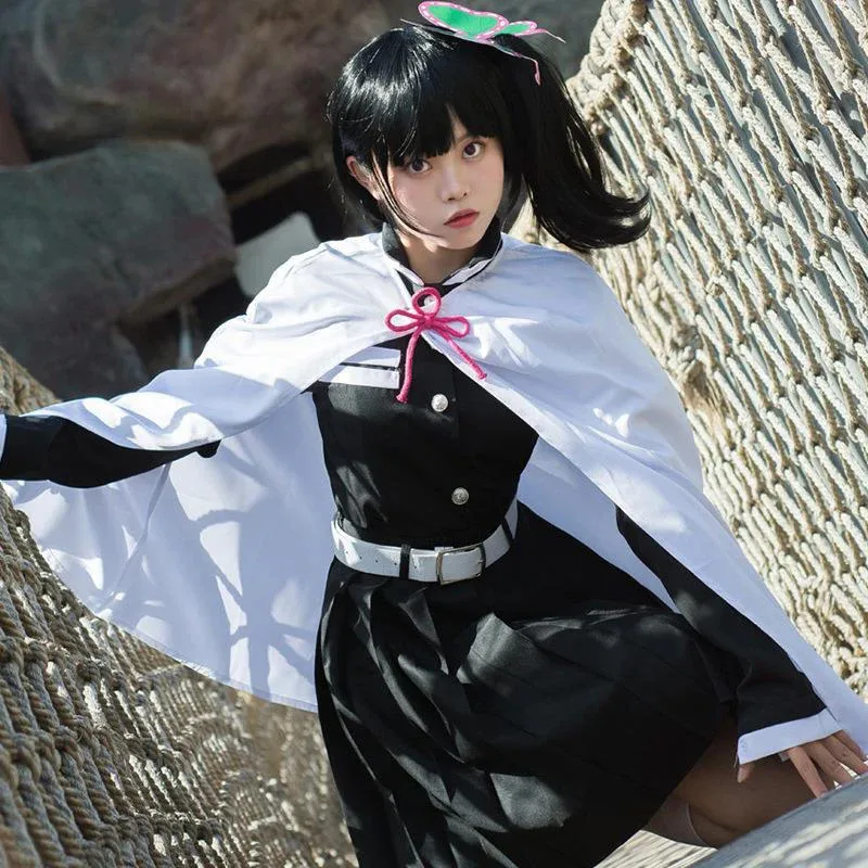 2025 Nuevo disfraz de cosplay Demon Slayer para mujer, traje de peluca Kimetsu No Yaiba Kanao Tsuyuri, Di ★ ★ ★   hh