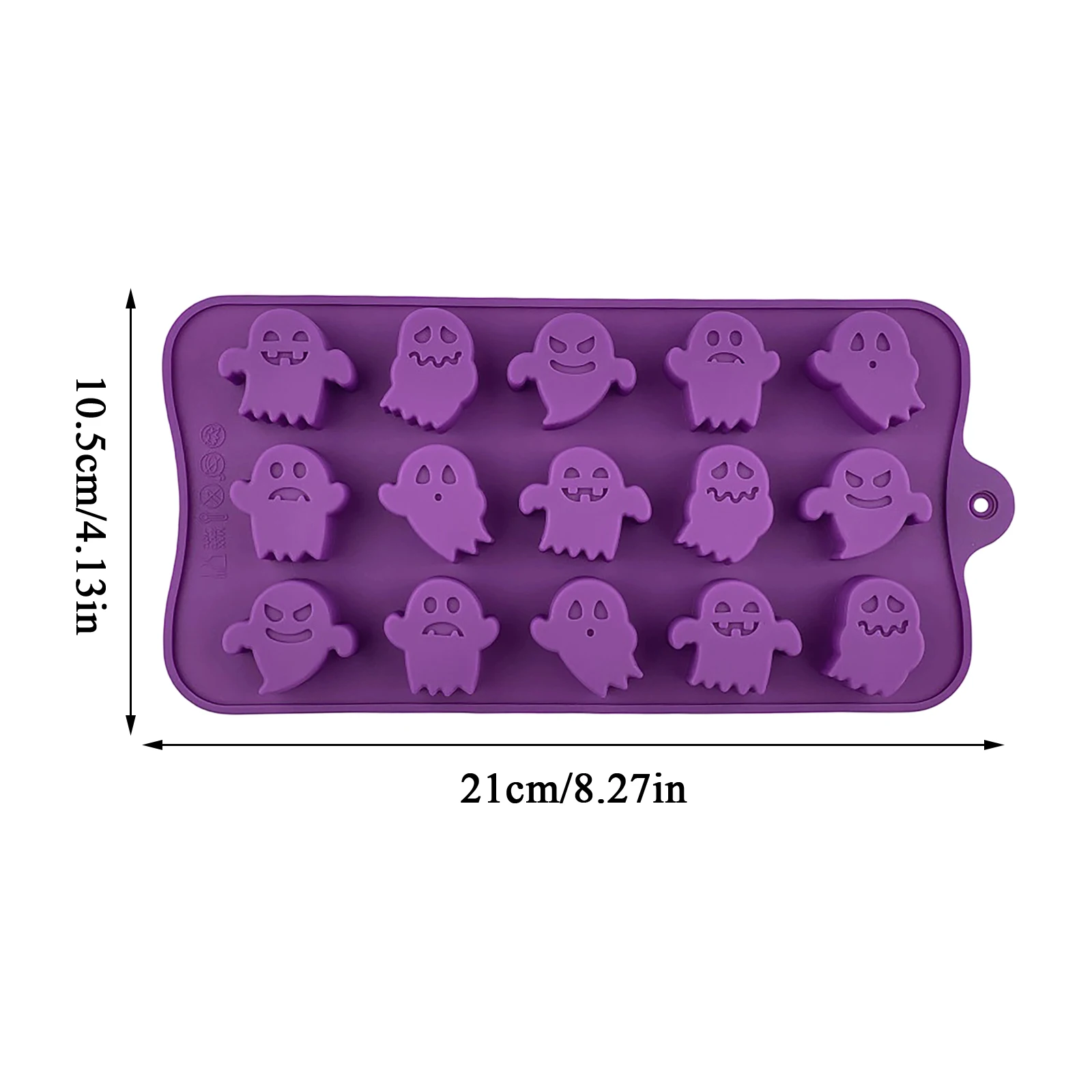 Halloween Ghost Themed Silicone Chocolate Mold Non-Stick Baking Molds Spooky Candy Mould DIY Baking Tool Kitchen Gadget