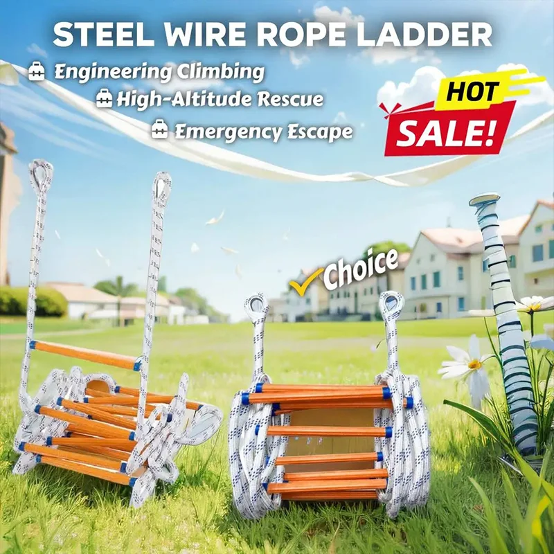 3M/5M/10M Emergency Escape Ladder Rope Fire Escape Rope Ladder Engineering Climbing Ladder High-Altitude Rescue