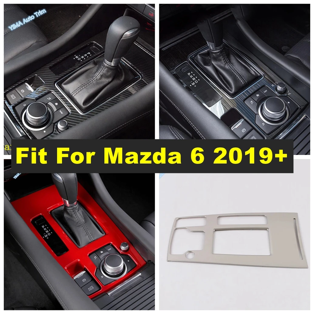 

Stainless Steel Car Center Console Protect Case Gear Shift Box Panel Decor Cover Trim Accessories Kit For Mazda 6 2019 - 2024