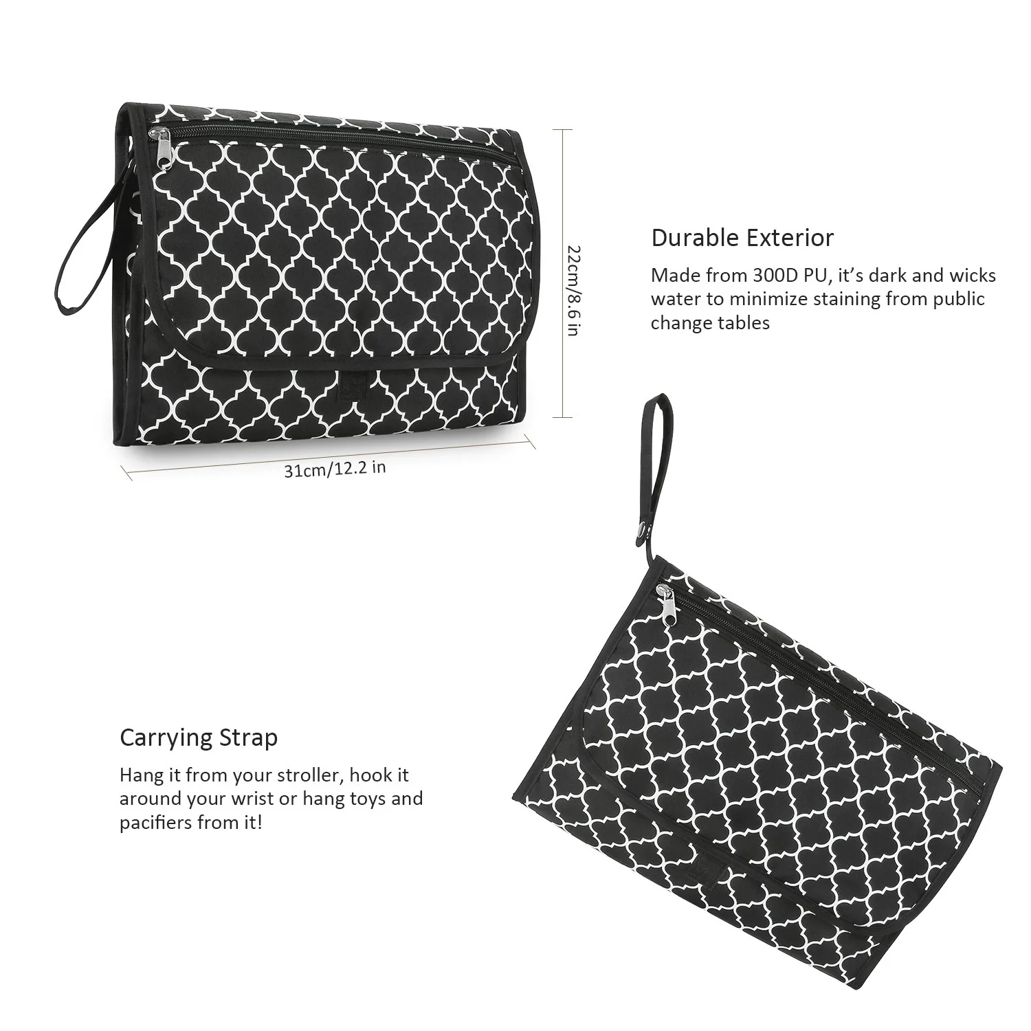 Portable Travel Waterproof Changing Pad Diaper Multifunction Portable Baby Diaper Cover Mat Clean Hand Folding Diaper Bag