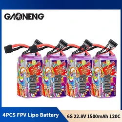 4Pcs GNB 6S 22.8V 1500mAh 120C/240C Lipo Battery With XT60 PLlug For RC Helicopter Quadcopter FPV Racing Drone Airplane