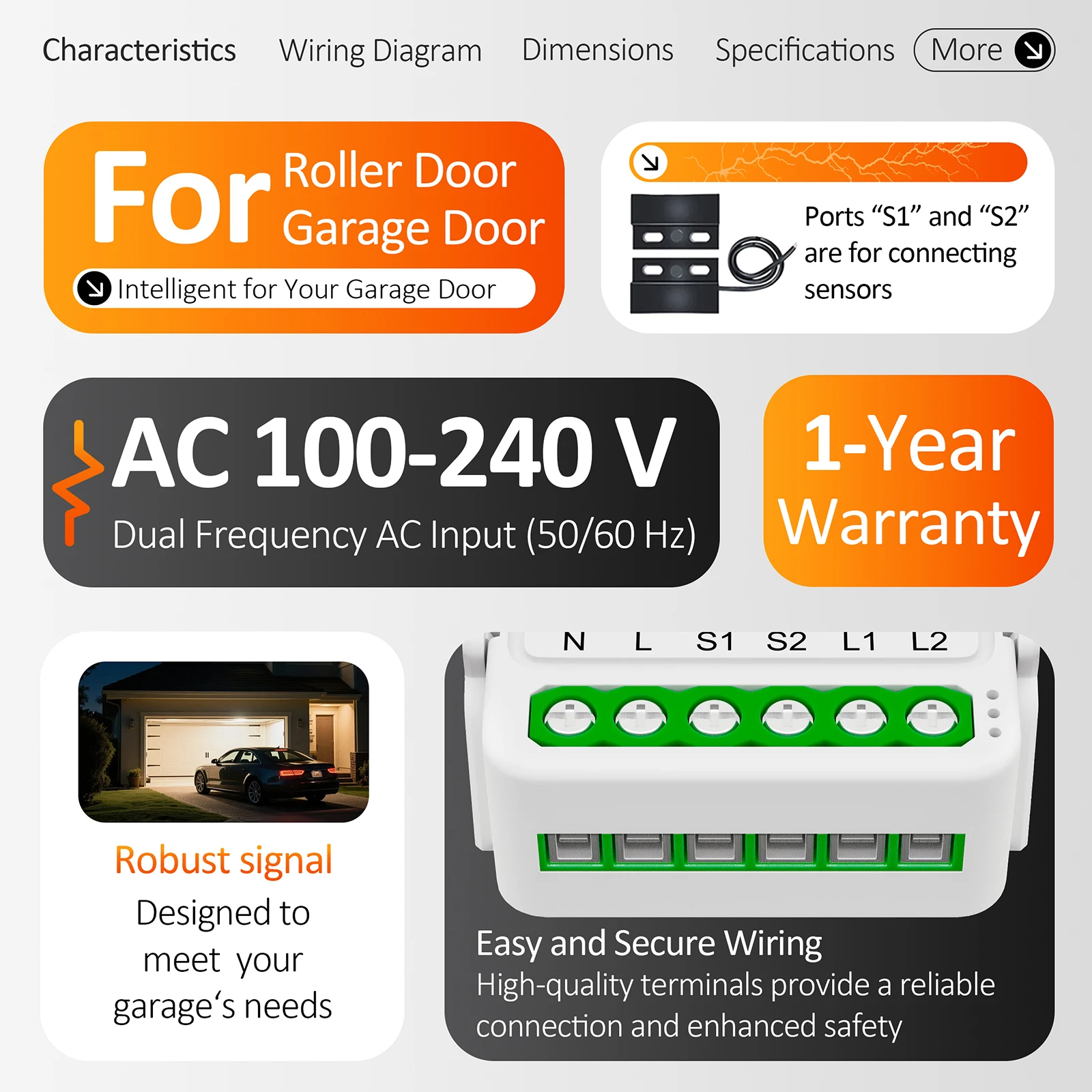 Tuya 16A Mini Wifi Zigbee Smart Gate Controller  Remote, Timer and Voice Control, Works With Alexa Google Home Assistant