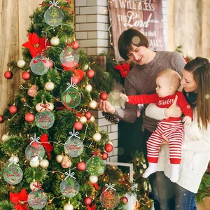 In White Acryl Records für Weihnachtsbaum, Hung Ornament, DIY, sauberer Bauer, Ballhandwerk, Weihnachten und Dekoration des neuen Jahres, Haus, 20 Stcs, 10 Stcs, 5 PCs 8 Hauptverkaufs -Acrylkugel - №2