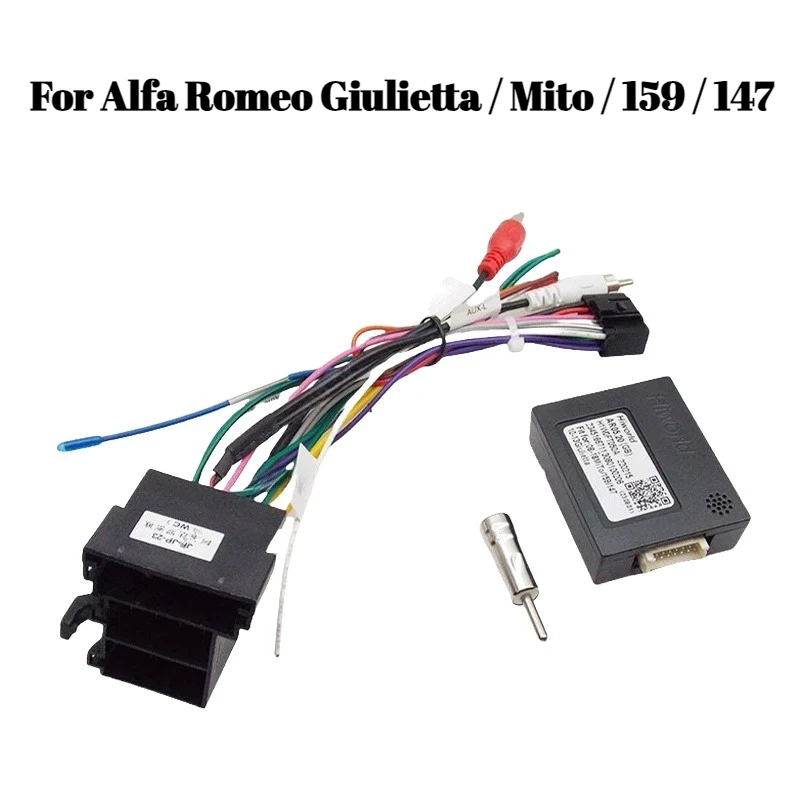 

16Pin Car Wiring Harness Adapter with Canbus Box Decoder for Alfa Romeo Giulietta / Mito / 159 / 147 | Android Radio Power Cable