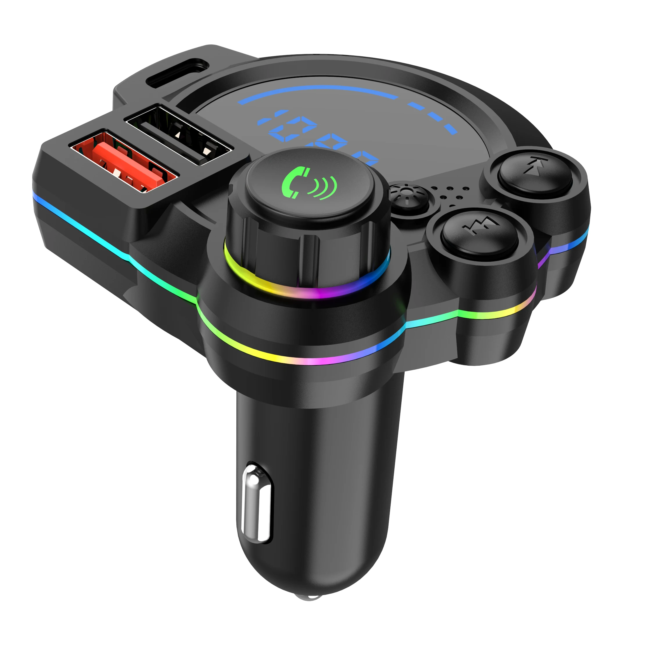 Multifunctional Car Mp3 Player Fm Transmitter Supports Bluetooth Hands-Free Calling, Wireless Music Playback, Car Mobile Phone Charger, Pd20W Qc3.0 Protocol