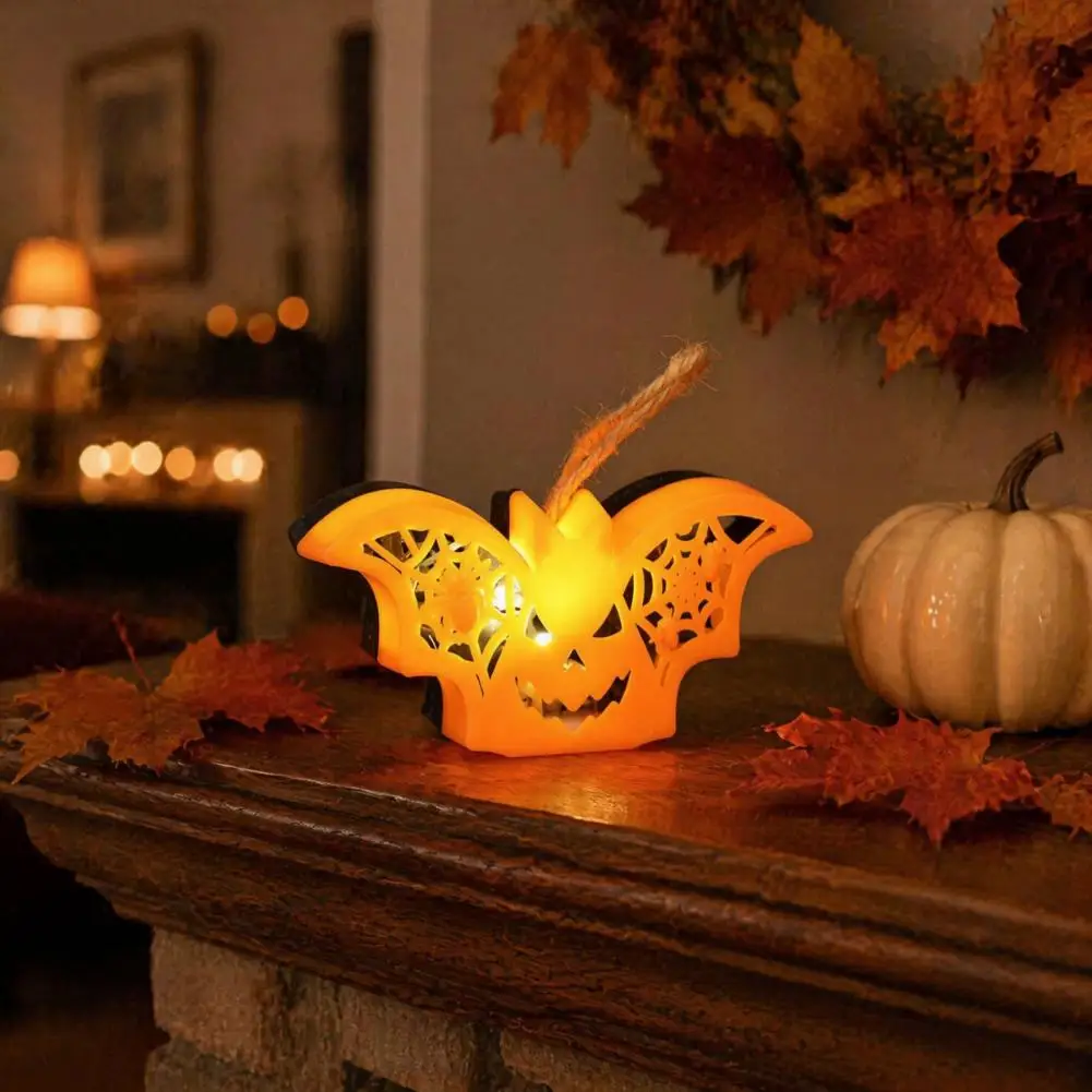 Spooky Led Table Decor Decorative Led Light for Parties Halloween Witch Hat Pumpkin Lamp Bat Skull Hollow Led Night for Haunted