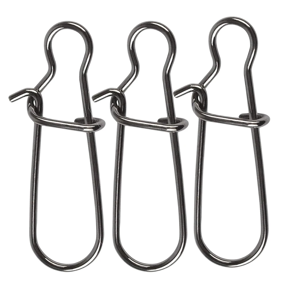 Fishing Connector Duo Lock Snaps Clips Black Fast Snap Stainless Steel Fishing Accessories