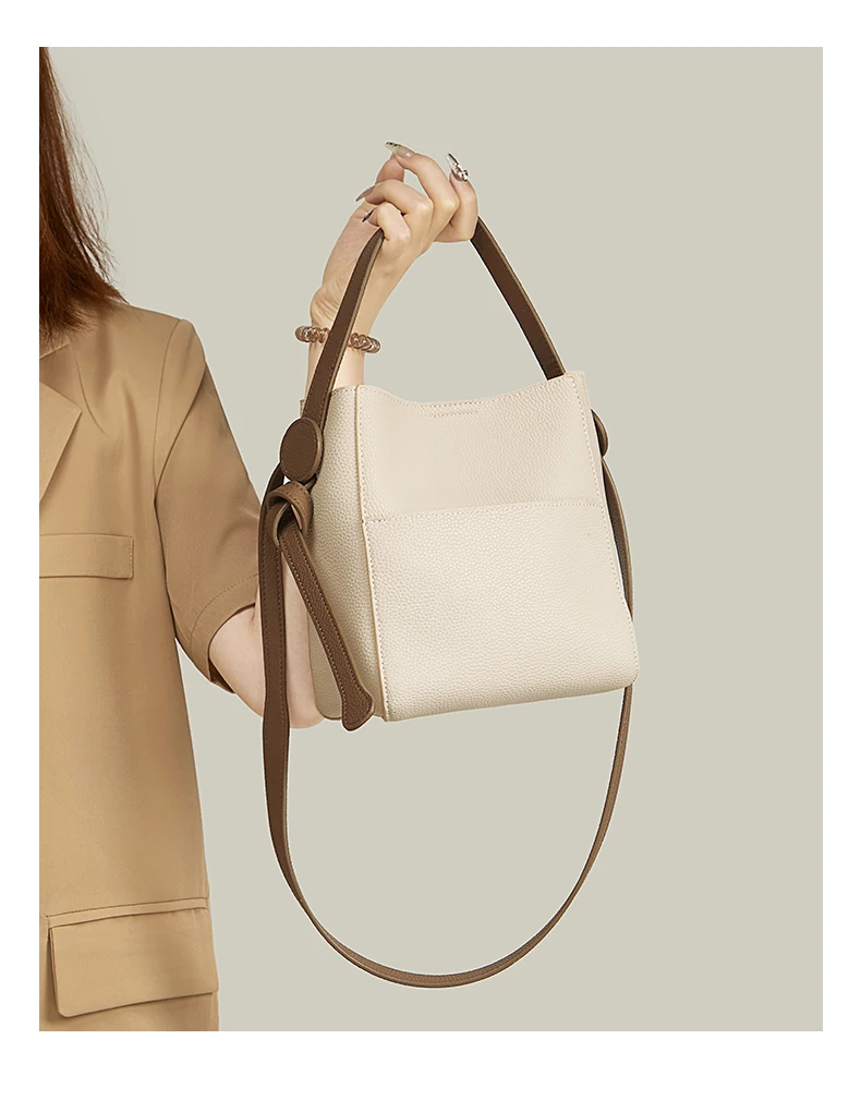 Foxer Split Leder Dame Umhängetasche Frauen große Kapazität Eimer Umhängetasche Top-Qualität stilvolle Handtasche elegante Tasche – Detail 8