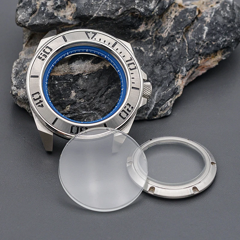 

Silver Samurai Watch Case Fit NH35 NH36 Movement Seiko Mod Sapphire Crystal Stainless Steel Bezel Insert Transparent Case Back