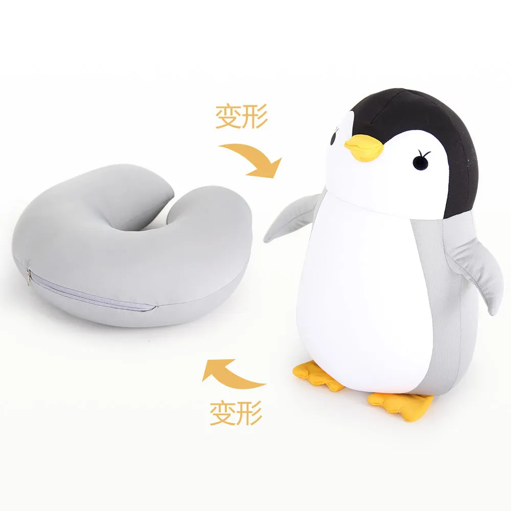 Penguin U-shaped Pillow Office Supplies Rest Artifact Interior Decoration Cervical Vertebra Protection Lunch Break Supplies