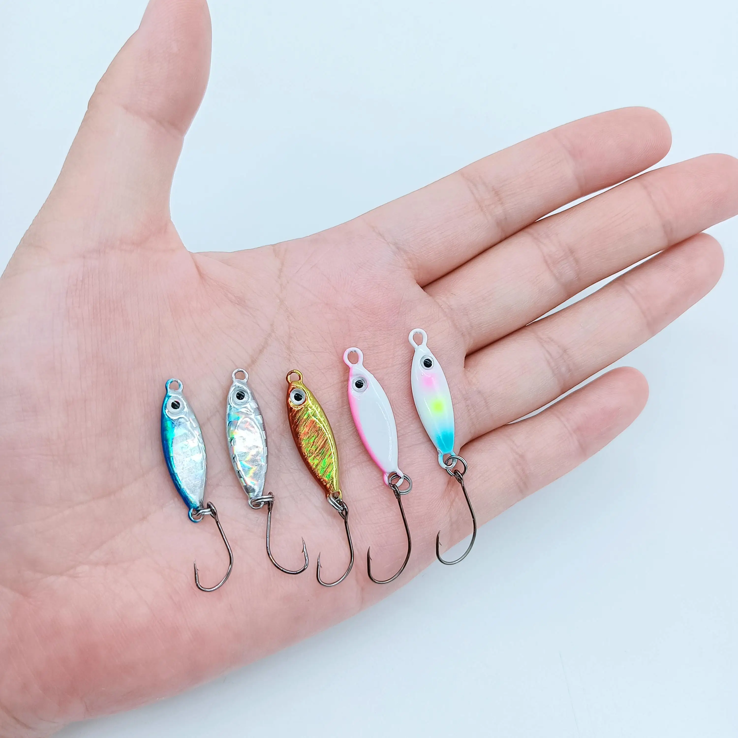 DUODUOYU 1pcs Small Jigs Fishing Lure 3g 5g Metal Jigging Micro Spoon Trout Isca Artificial Hard Bait Fishing Equipment