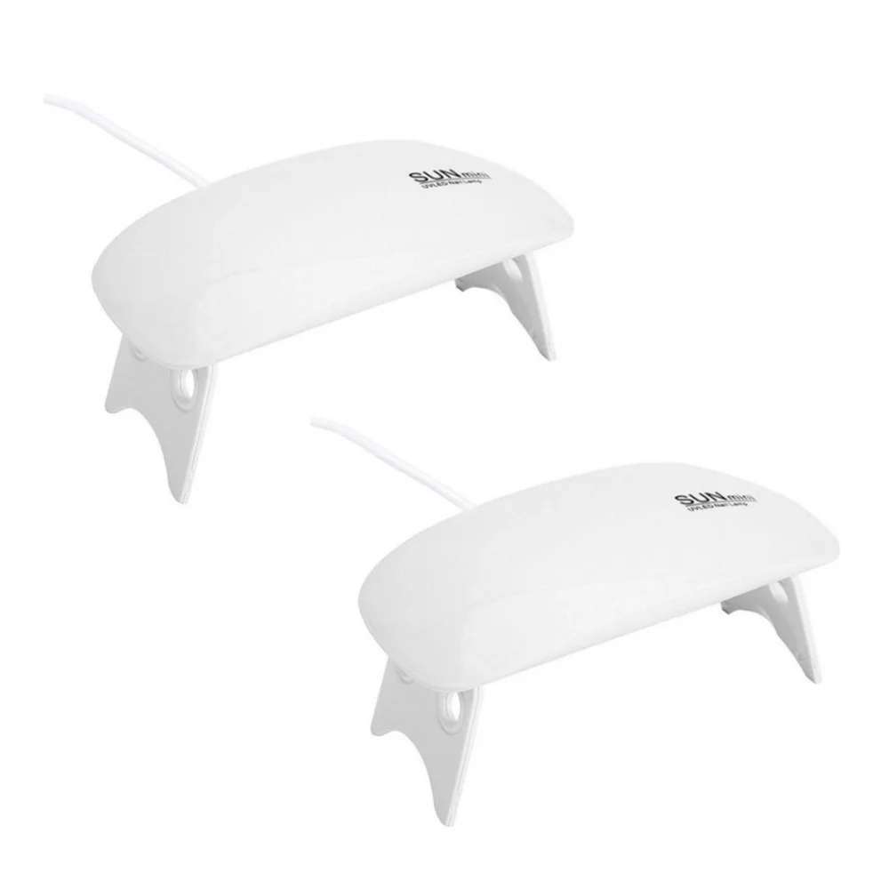 1 paio di essiccatori per unghie ultravioletti a LED protettivi, mini lampada per manicure UV ricaricabile, accessori per nail art