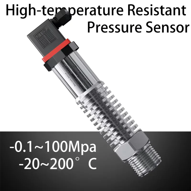 G1/2 Thread 0-200 Degree Smart High Temperature Pressure Transmitter 0-10bar to 4-20mA Digital Pressure Transducer