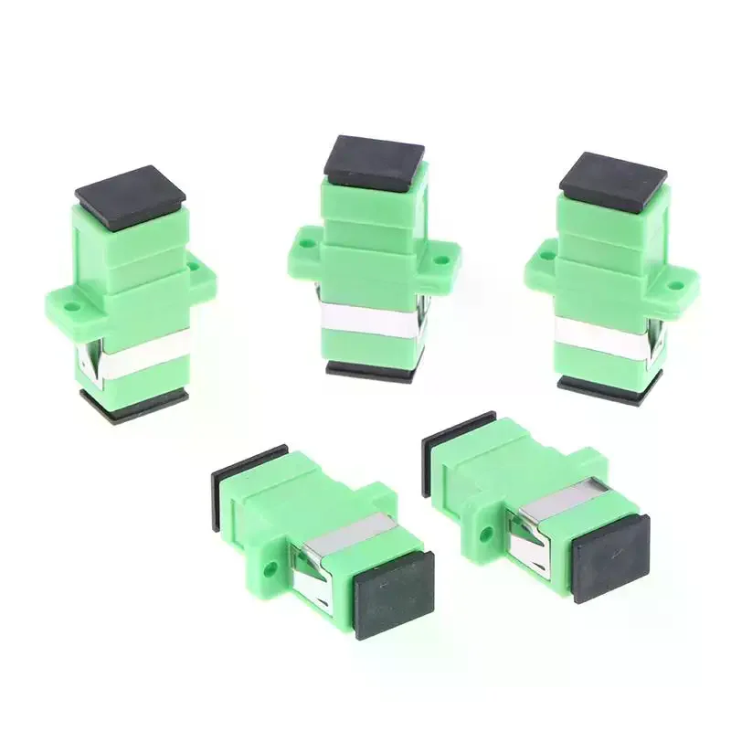 10/20/30PCS Fiber Optic Simplex Coupler SCAPC Connector SM Optical Fiber Adapter Single Mode Flange Fiber Tools
