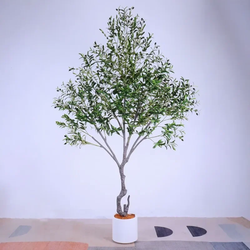2.8m Super Dense Artificial Olive Tree Large Fake Plant for Indoor Outdoor Home Garden Decoration Christmas Graduation Party