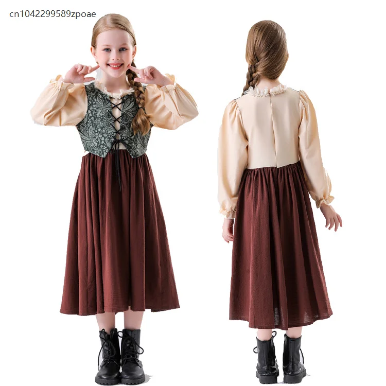 Children's Bavarian National Court Dress Boys And Girls Retro Medieval Costume Halloween Carnival Book Week Cosplay Costume