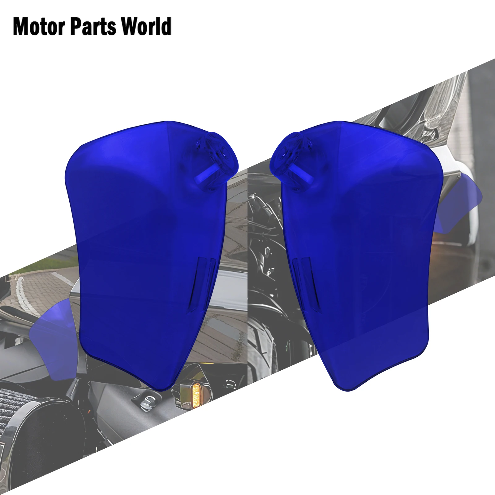 

Motorcycle Blue Color Headlight Fairing Air Deflector Side Wing Windshield Cover For Harley Softail Low Rider ST FXLRST 2022-Up