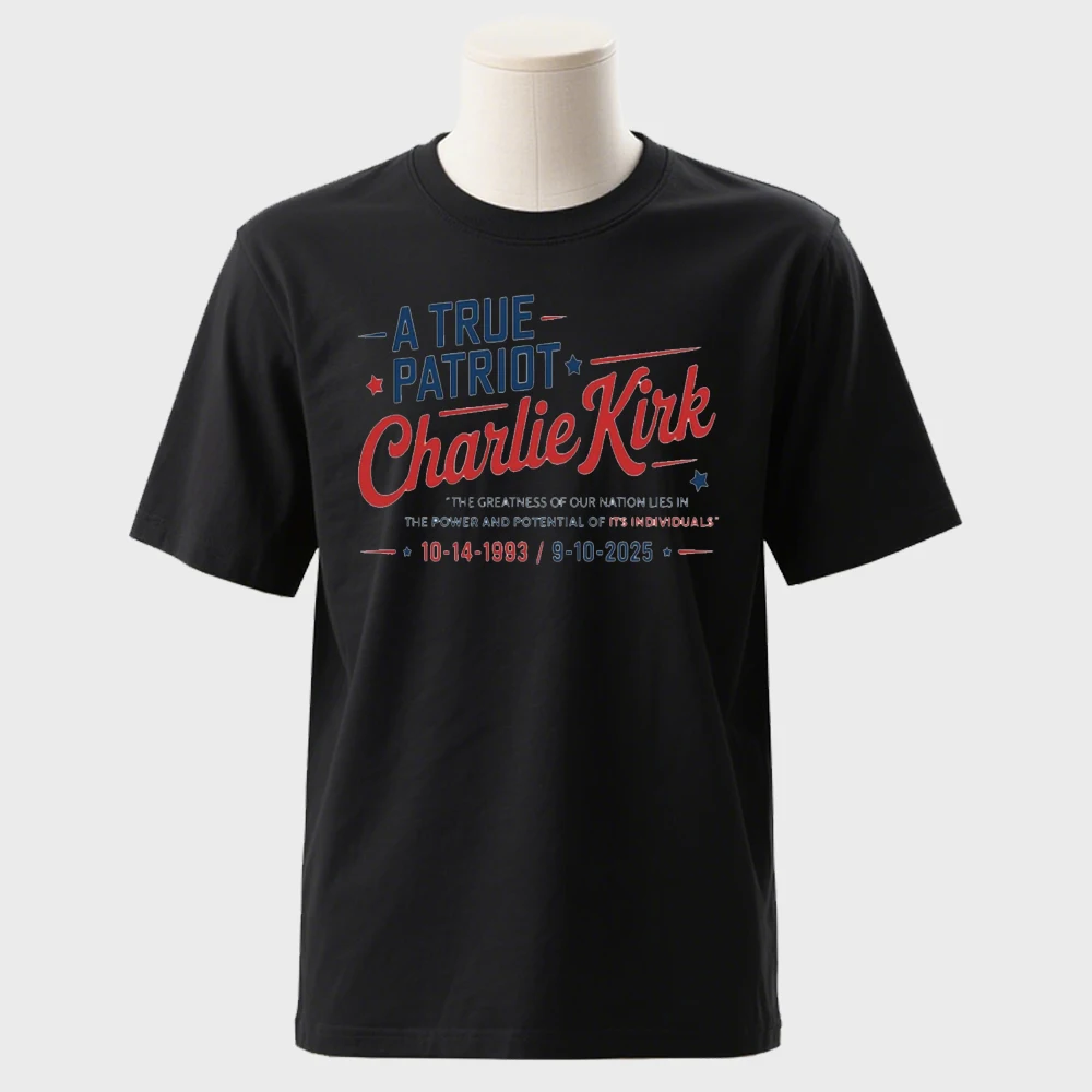 Charlie Kirk Shirt Tribute Patriot Pray Tee Breathable T Shirt Sweatshirt Cotton Commemorative Unisex Casual Comfortable Vintage