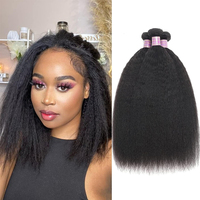 Wholesale Indian Kinky Straight Human Hair Bundles Remy Hair Extensions Short Yaki Straight Human Raw Hair Sew In Weave Bundles