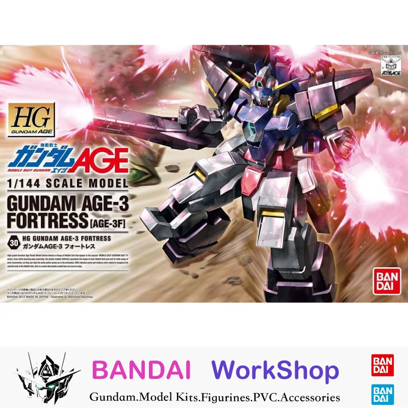 Bandai Original 1/144 HGAge Age-3 FortressAction Figure Assembly Model Kit Collectible Gifts