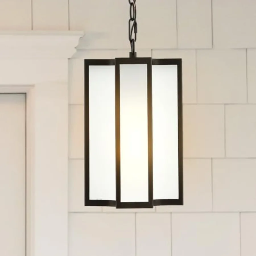 Lighting Collection Hyla Black Extendable Outdoor Pendant