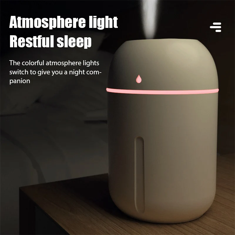 Creatore portatile della foschia del Fogger dell'umidificatore dell'aria dell'automobile 330ml con l'olio essenziale ultrasonico dell'aroma di USB della luce notturna del LED diffuso per la casa dell'automobile