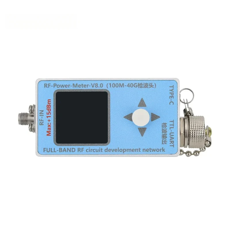 Wishcolor RF---V8.0 40GHz Ultra-Wide Band Microwave RF Power Meter TFT Display Screen With Type-C Cable