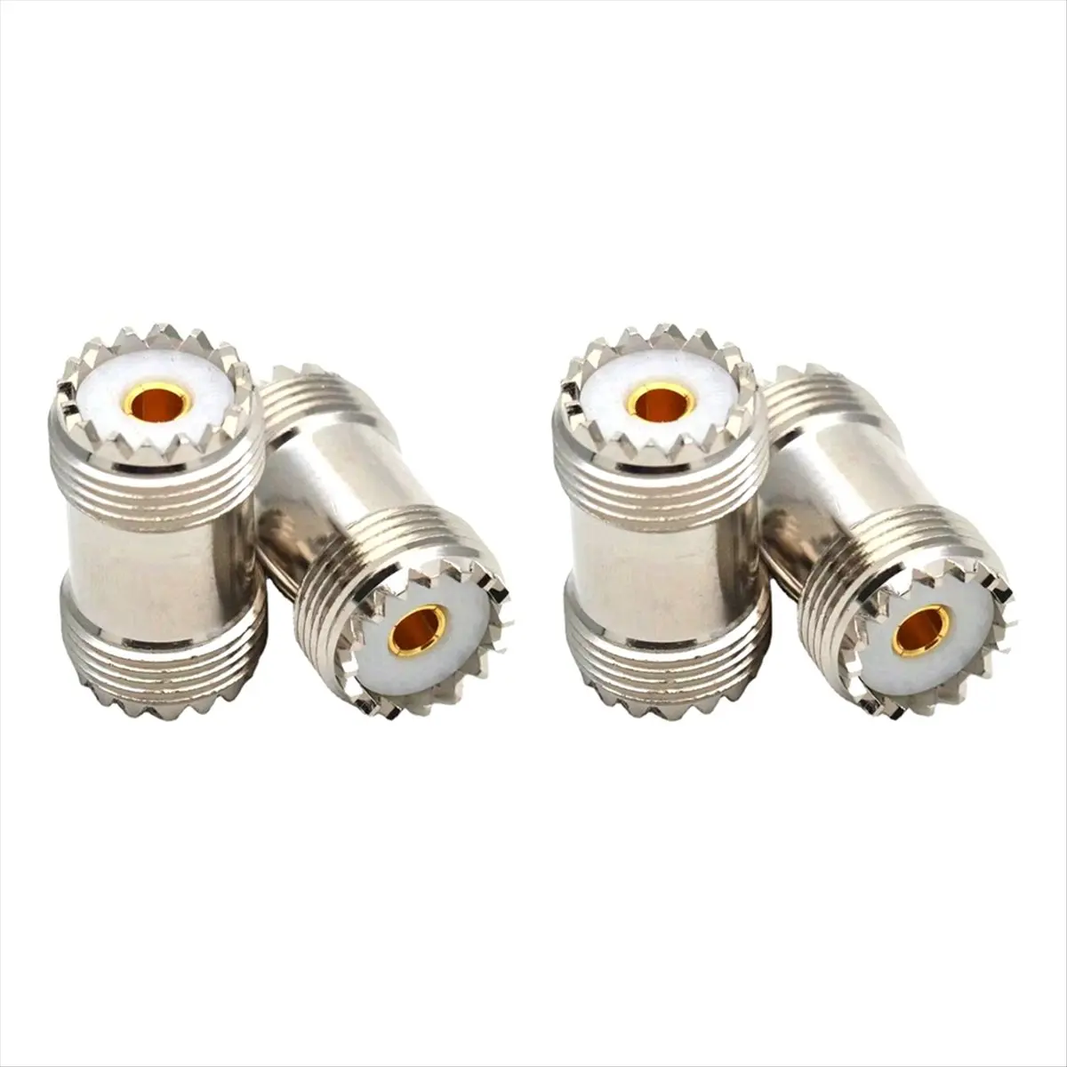 TOP RATED~4 Pcs UHF SO239 Female to UHF Female Straight Connector UHF Female Adapter for UHF PL259 Male