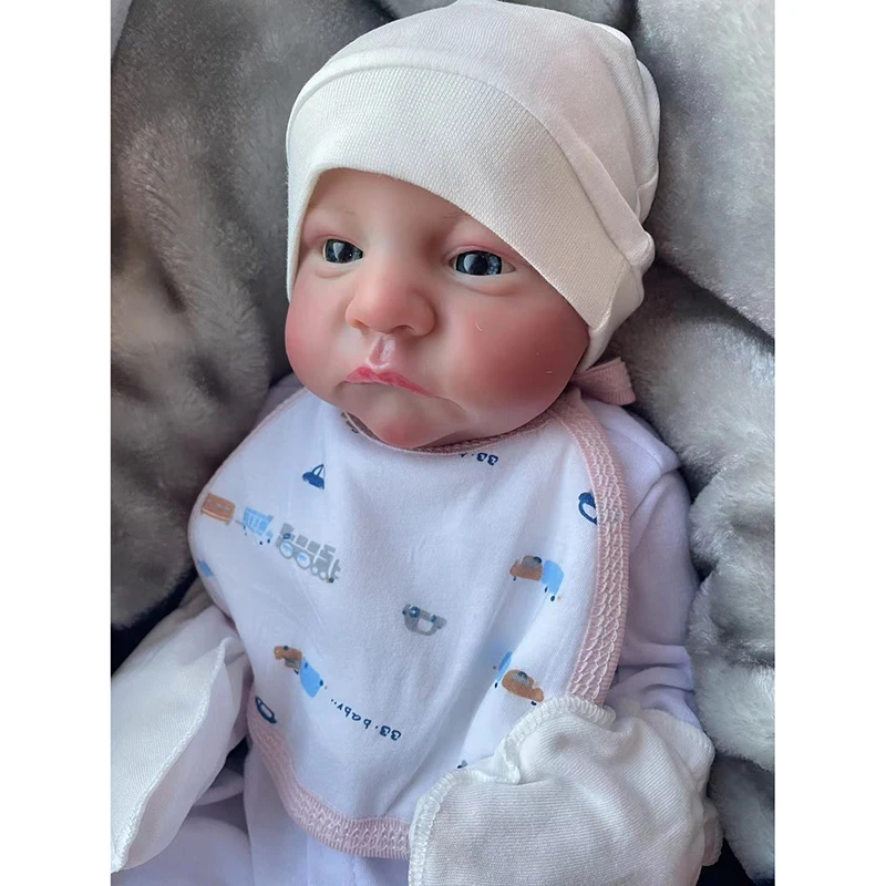 

48cm Levi Already Finished Reborn Doll Sleepig Baby Doll 3D Skin with Many Details Veins Lifelike High Quality Gift For Kids