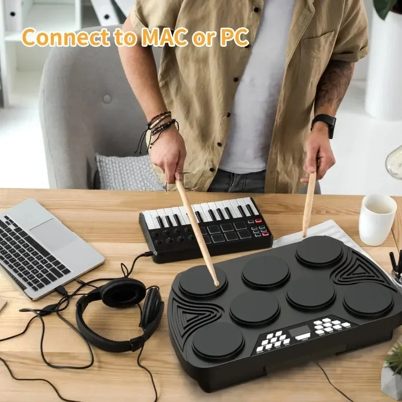 Professional Electronic Drums Musical Instrument Portable Electronic Drum System Battery Instrumentos Musicais Music Supplies