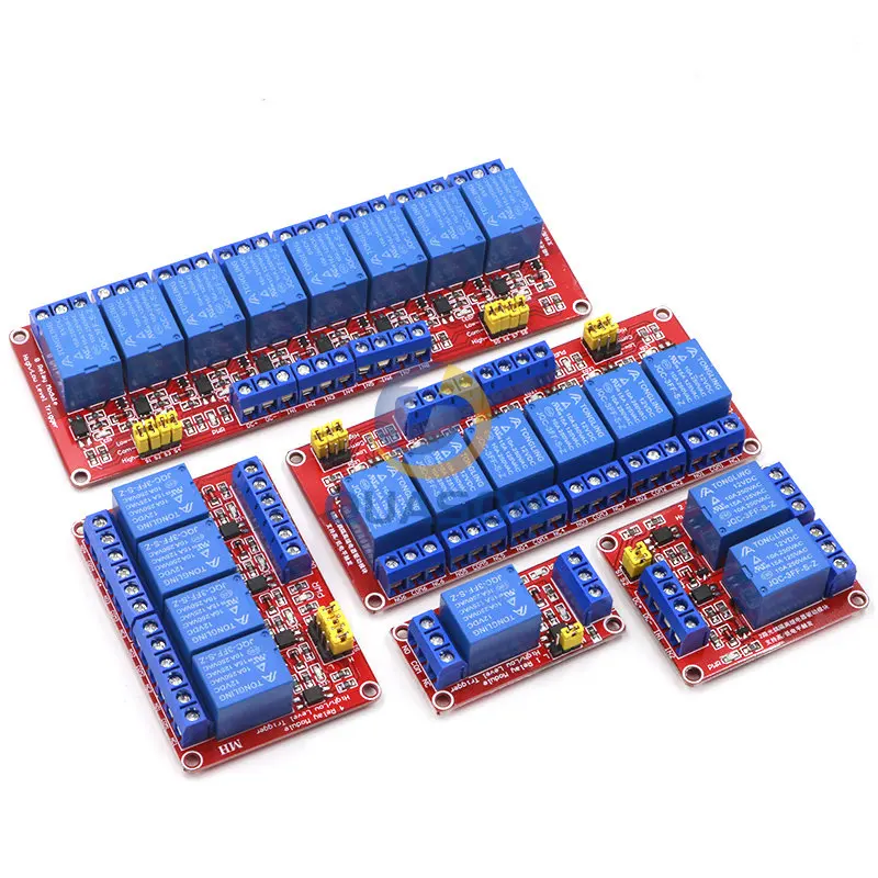 1 2 4 6 8 Channel 24V Relay Module Board Shield with Optocoupler Support High and Low Level Trigger forArduino