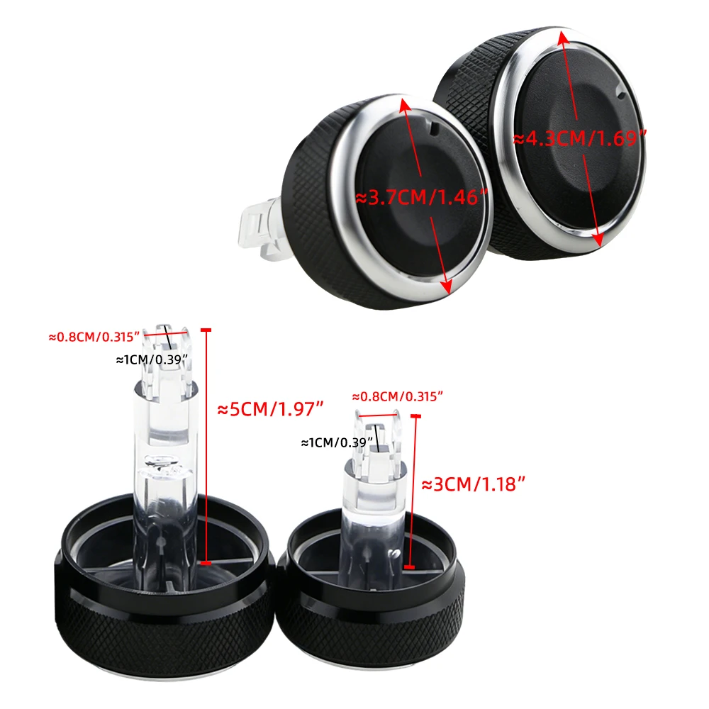 3Pcs/set Air Conditioning Switch Button Knob for Daihatsu Sirion 2 MK2 2004 - 2015 for Perodua Myvi 1st 2005 - 2011 Car AC Knobs