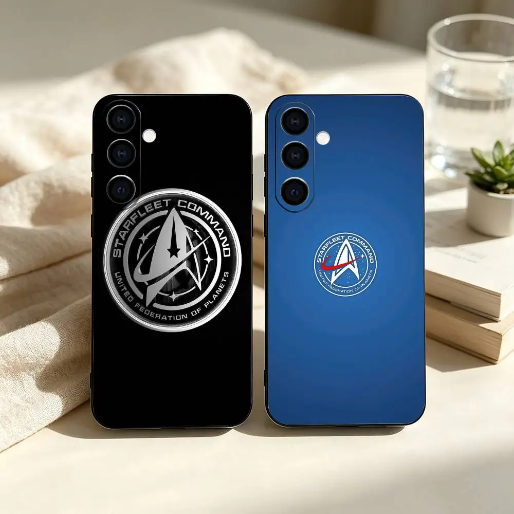 S-Star Trek Ships Logo  Black Soft Silicone Shockproof Case For Samsung A70/A71/A51/A52/A53 & Other Models