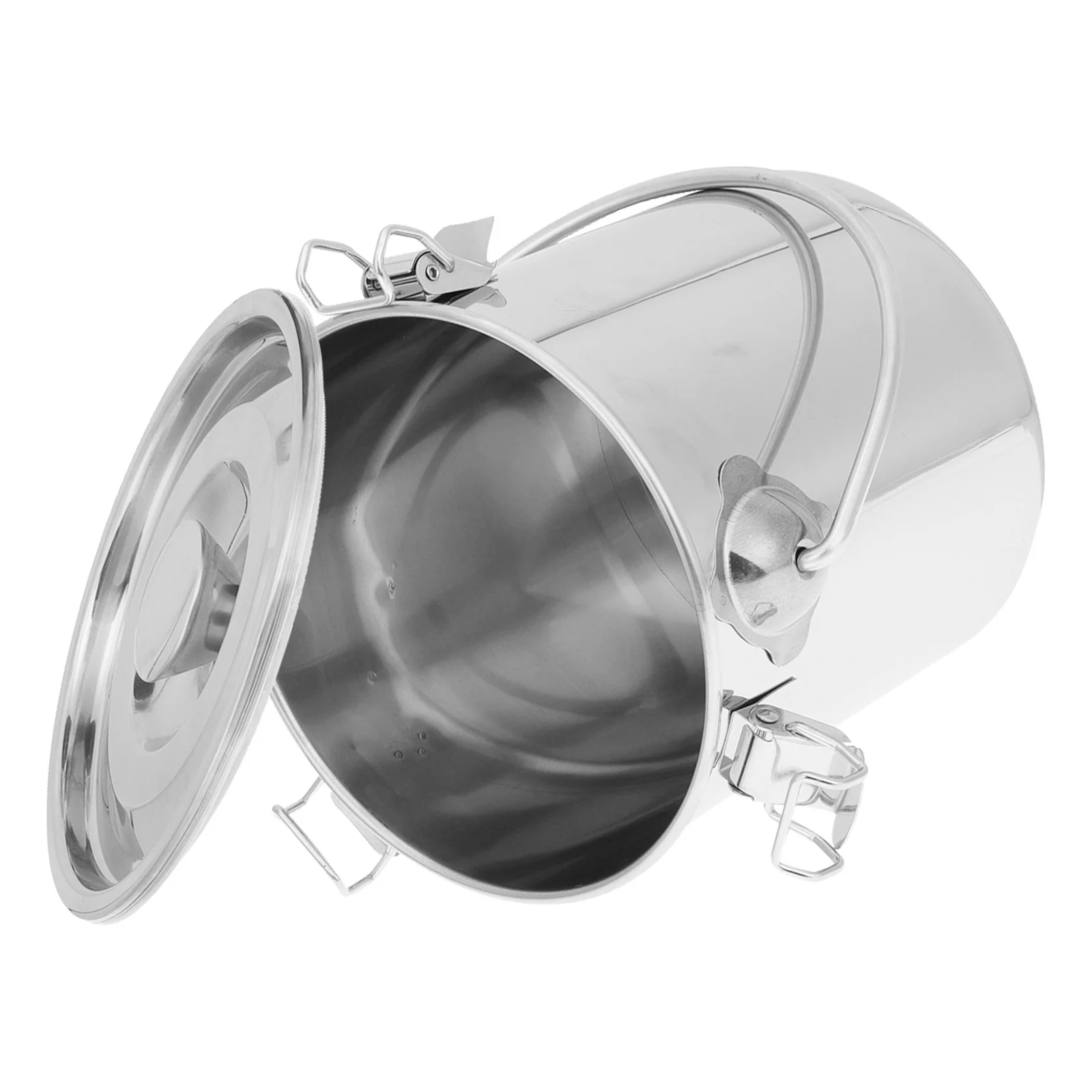 دلو محكم محكم الغلق من الفولاذ المقاوم للصدأ شديد التحمل للتخييم في الهواء الطلق وتخزين الطوارئ المنزلي #1