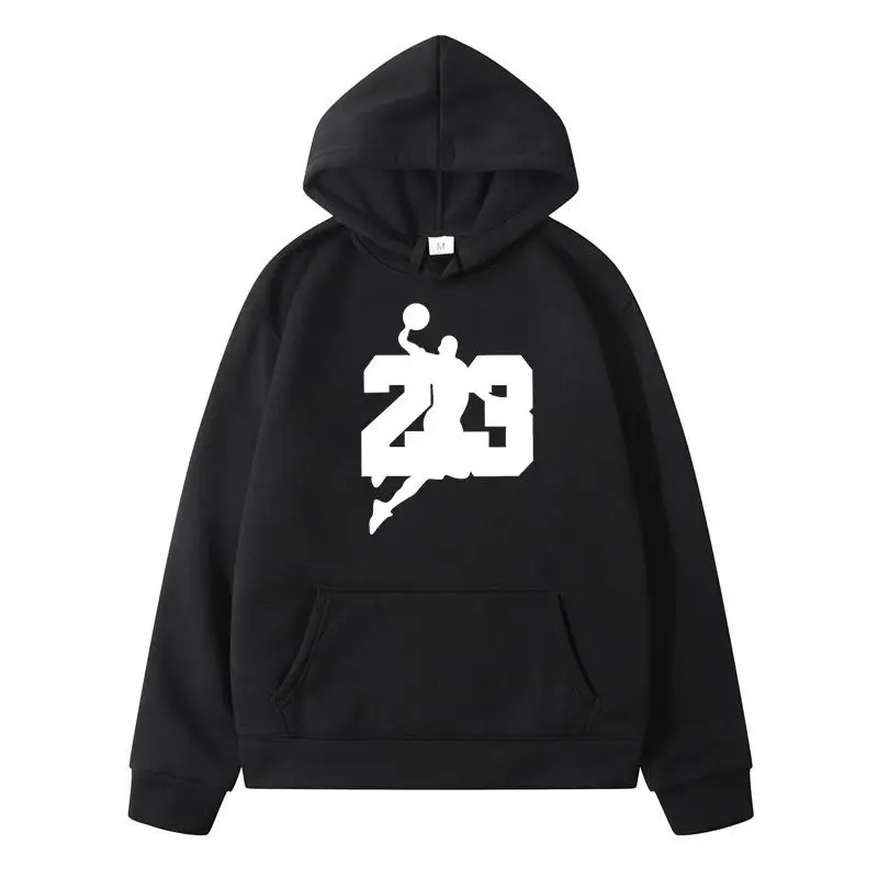 

2024 new 23rd printed hoodie men's fashion casual long sleeve loose oversized Hip-Hop street sweatshirt for men and women