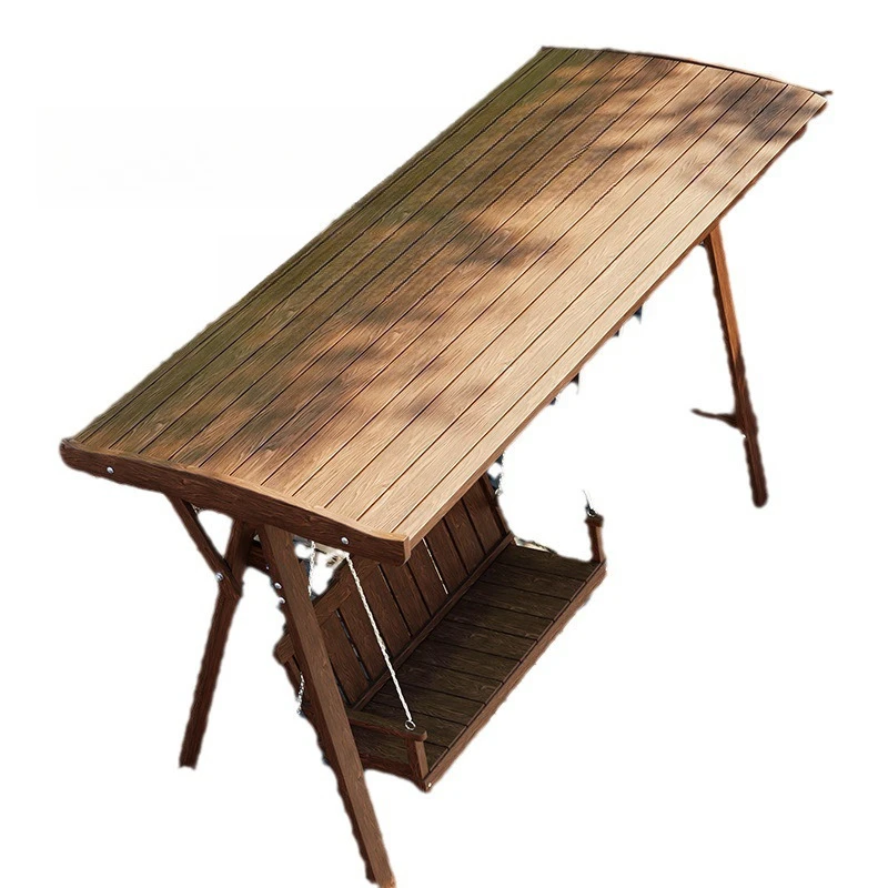 

Outdoor courtyard Internet celebrity preservative wood swing small courtyard solid wood indoor balcony children's small apartmen