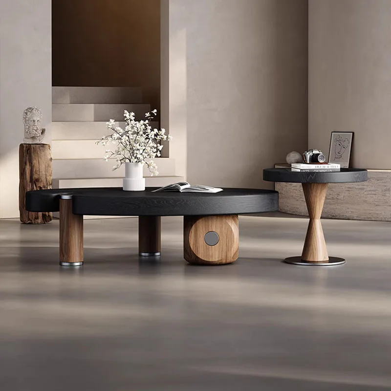 Mesa de centro para sala de estar, que economiza espaço, decoração em madeira, mesa lateral estética moderna, designer exclusivo, mesa auxiliar, móveis para casa