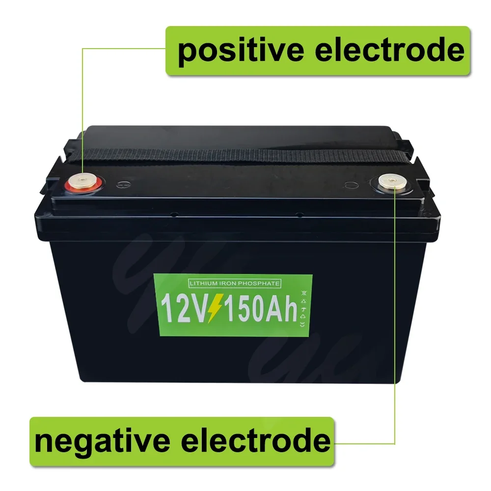 12V 100Ah LiFePO4 Battery 1280Wh with BMS Lithium Iron Phosphate Batteries Pack for Solar Boat Golf Cart Wind Solar Energy