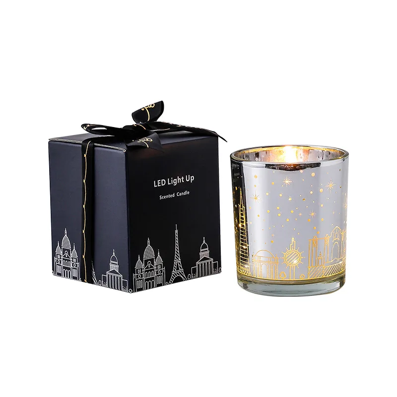 Martha London Street View Velas Perfumadas com Luz LED, Velas Atmosfera, Presente De Aniversário Do Dia Da Deusa