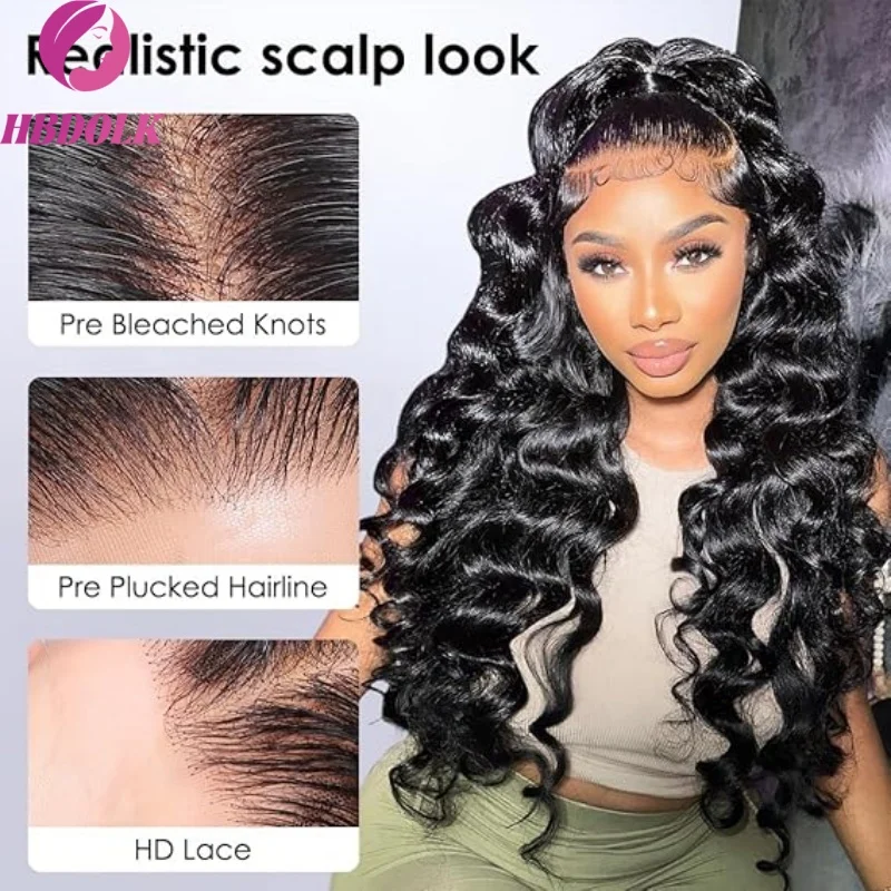 13x4 Body Wave Human Hair 13x6 Hd Lace Frontal Wigs 200  display picture 3
