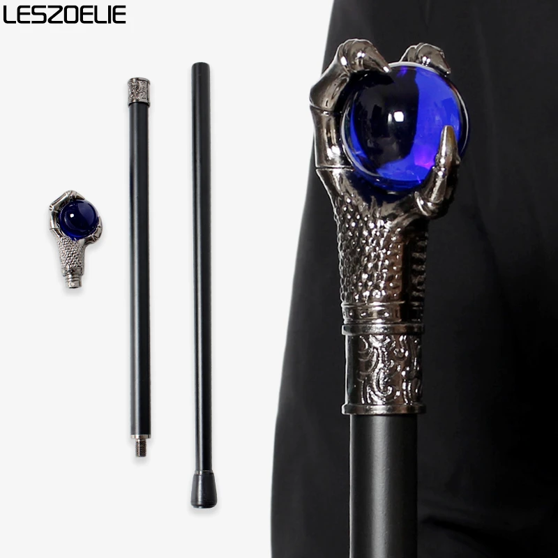 silver-dragon-claw-walking-cane-with-royal-blue-crystal-ball-elegant-vintage-fashion-luxury-party-accessory-for-men-and-women