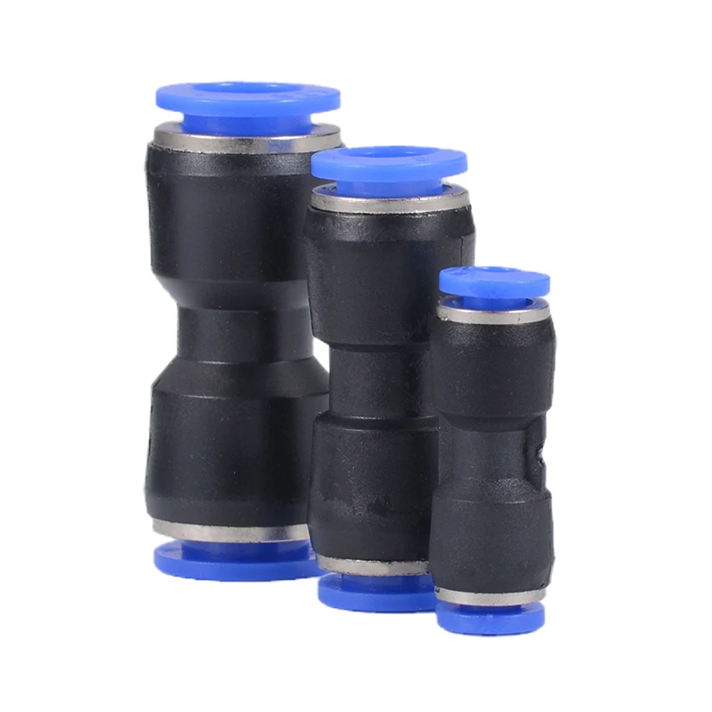 1PCS PU Type Pneumatic fitting pipe gas connectors direct thrust 4 to 12mm plastic hose quick couplings