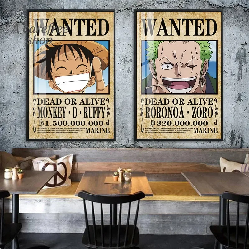 Pirate King Reward Hanging Painting Road Feishan Zhina Beauty Wanted  Dormitory Bedroom anime Animation Decorative Painting