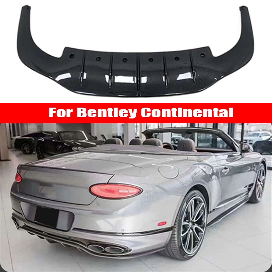 For Bentley Continental GT Carbon Fiber Diffuser Car Rear Bumper Diffuser Rear Splitters Spoiler Back lip Diffuser Body Kit